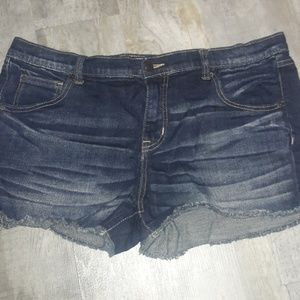 Dark wash shorts